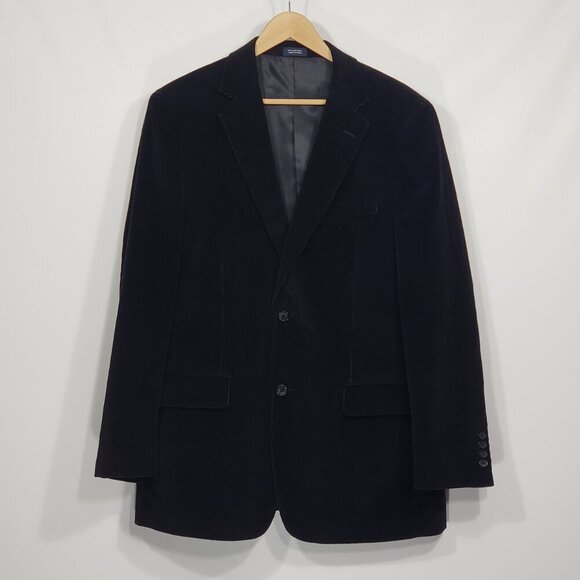 Saddlebred  Black Cordoroy Blazer Sports Jacket   Men's 42 Regular - Picture 1 of 7